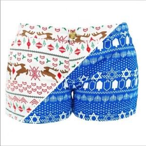 Chubbies Christmas Hanukkah reversible shorts 14